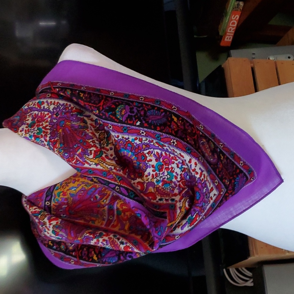 100% Virgin Wool hand printed Scarf